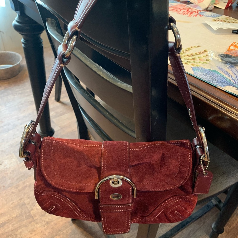 Small coach handbag with bucket detail